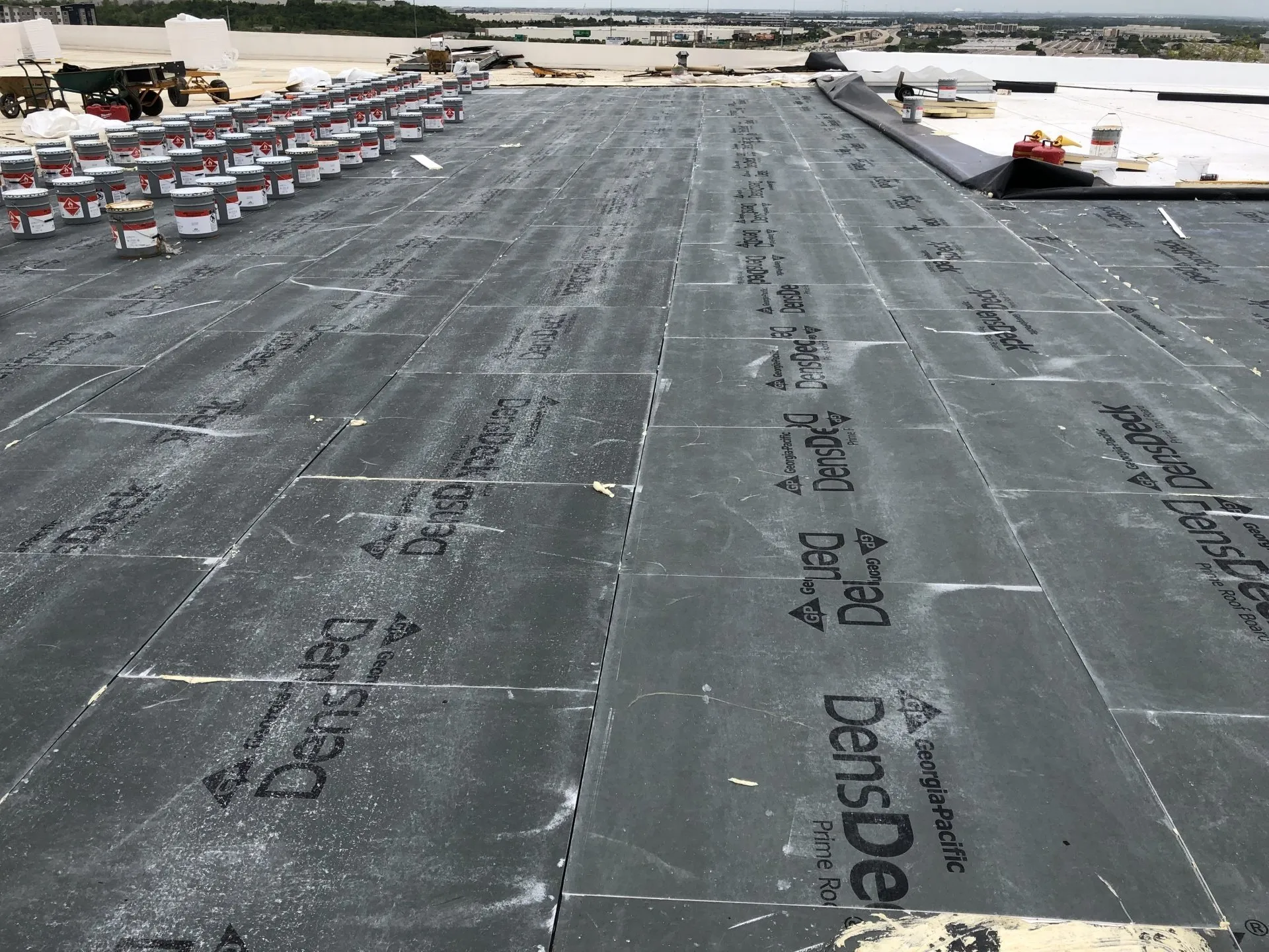 Exterior repair work in progress on a DFW home — Super Roofman
