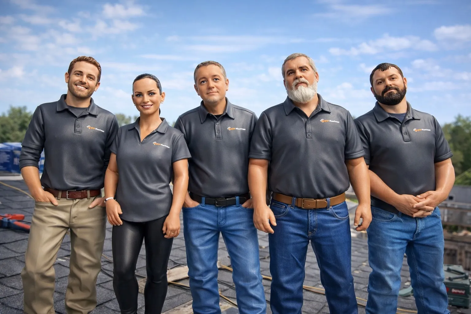 The SuperRoofman crew on a roof — Haslet, TX — Super Roofman